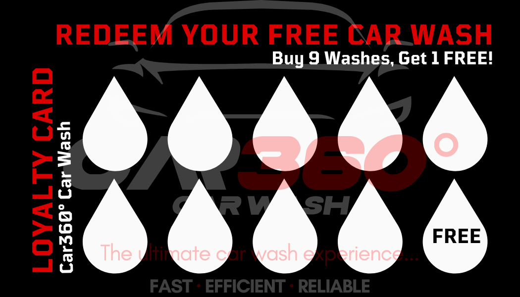 CAR360 loyalty card, front